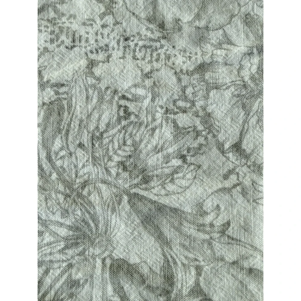 RARE IKEA Alvine Lander Curtains 100% Cotton Grey Floral Toile 4 Panels 40
